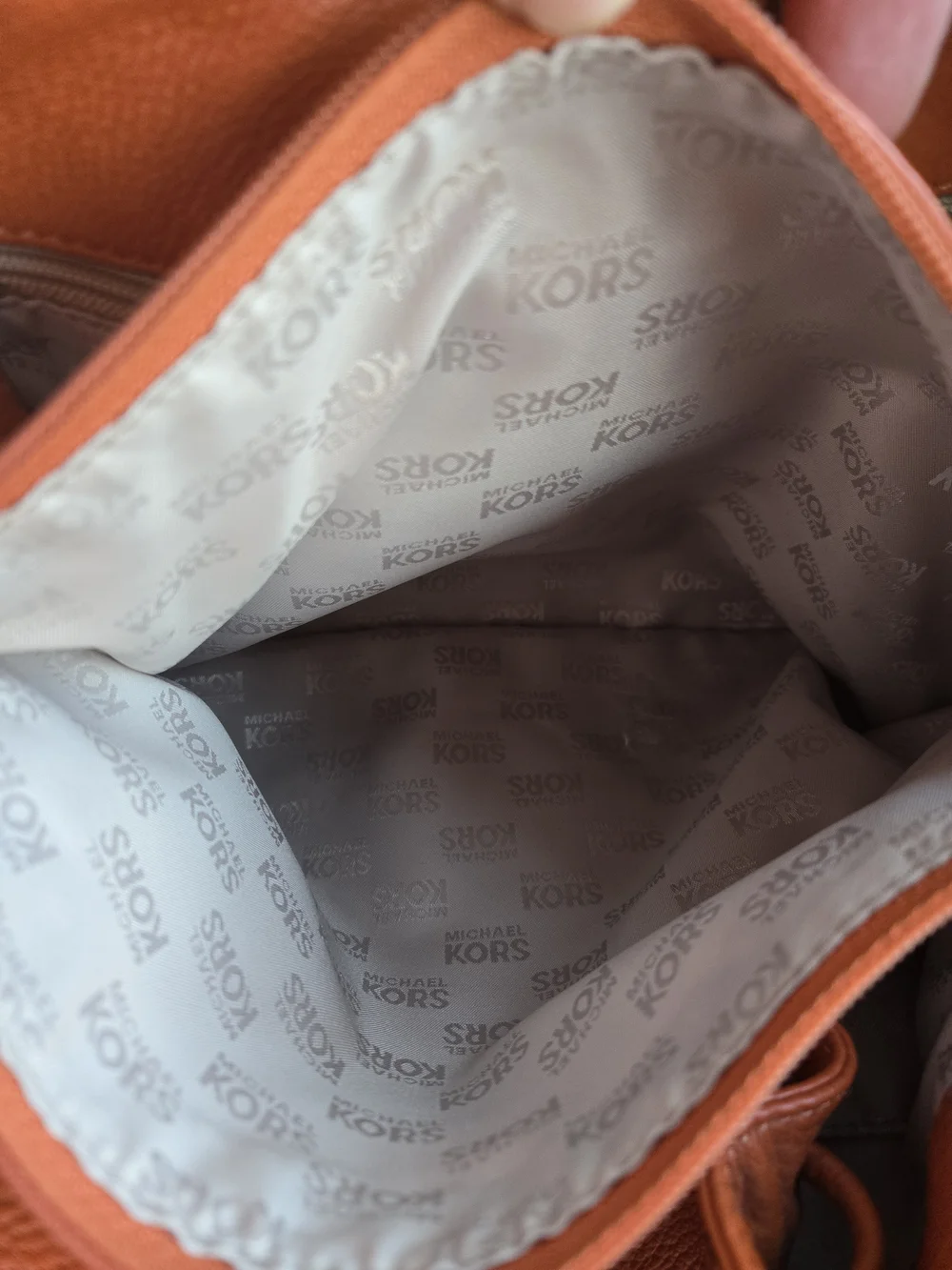 Michael Kors Burnt Orange Leather Shoulder Bag